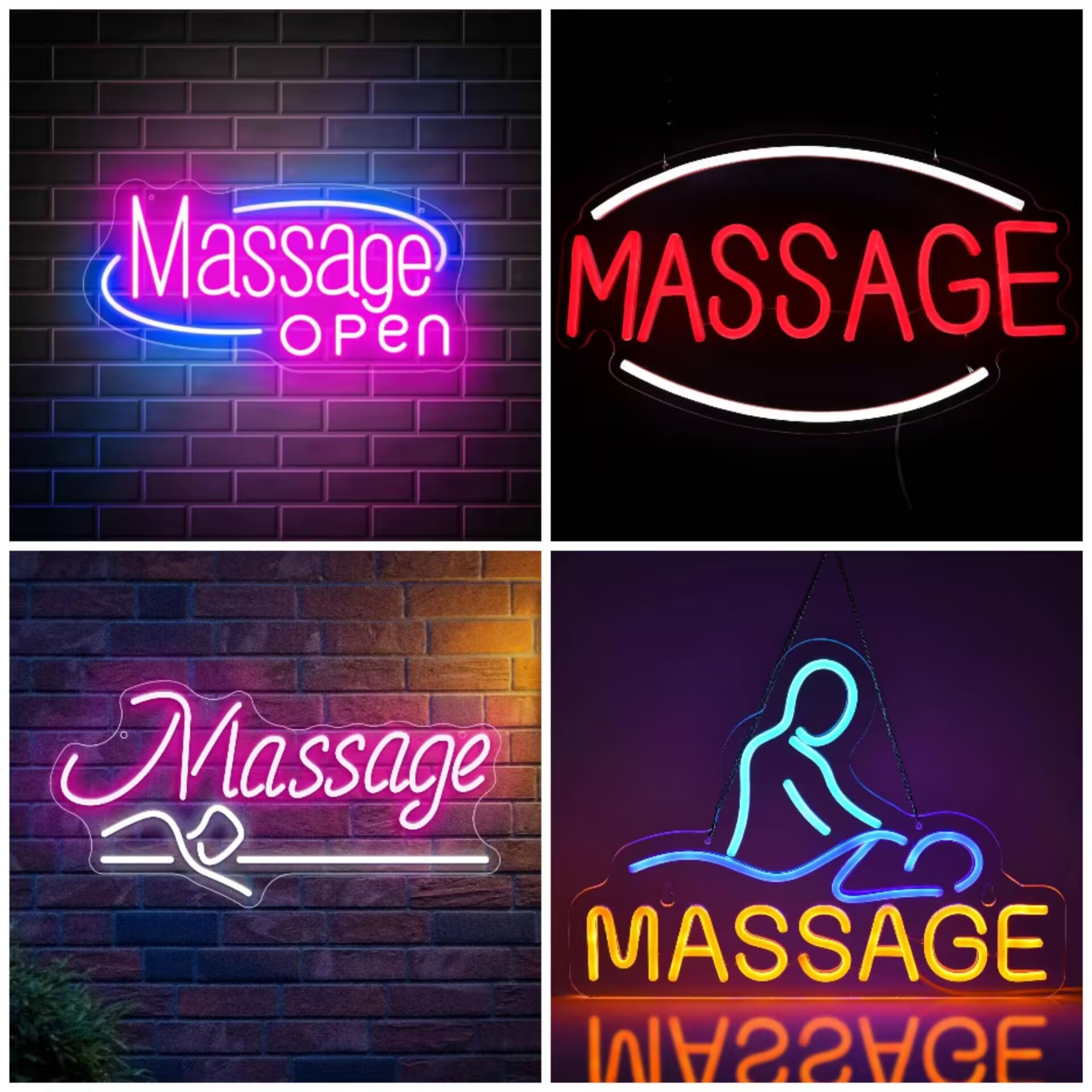 Spa Wellness Salon - لافتة نيون LED قابلة للتعتيم بتصميم
