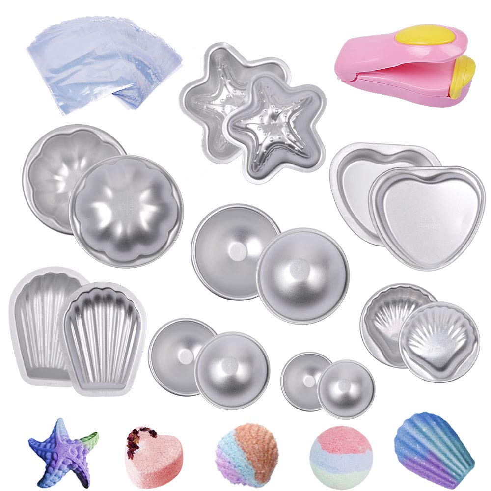 Bath Bomb Mold - مجموعة قوالب قنابل الحمام المعدنية Fizzies