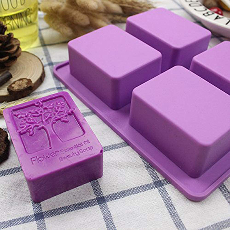 Bath Bomb Mold - مستطيل شجرة الحياة سيليكون قالب الصابون