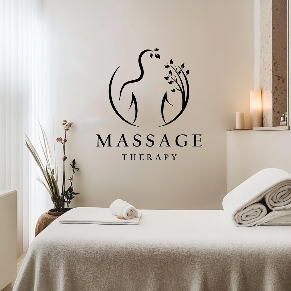 Spa Wellness Usa - ملصق جداري من الفينيل لعلاجات التدليك