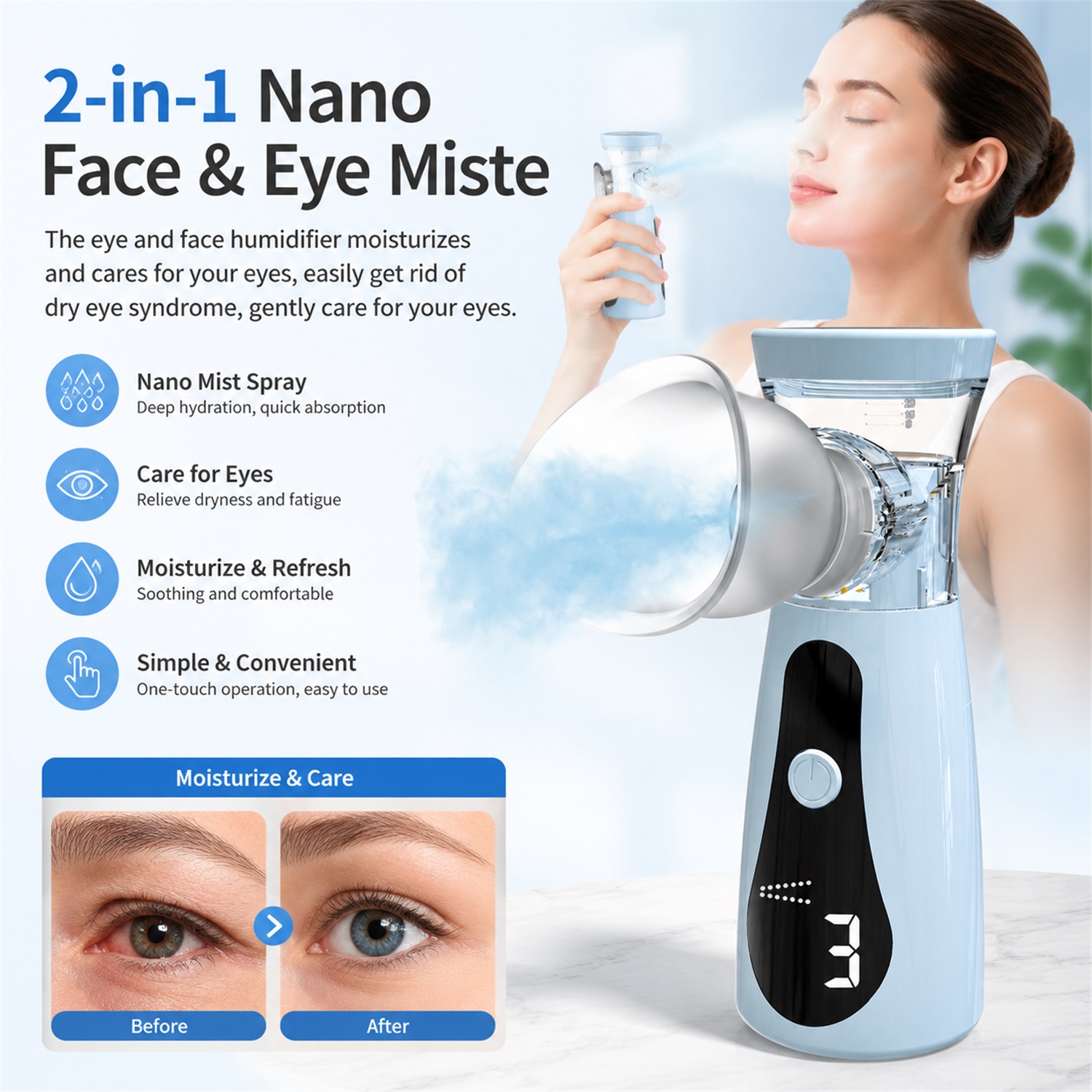 Facial Steamer Nano - جهاز تبخير الوجه بالرذاذ البارد النانوي