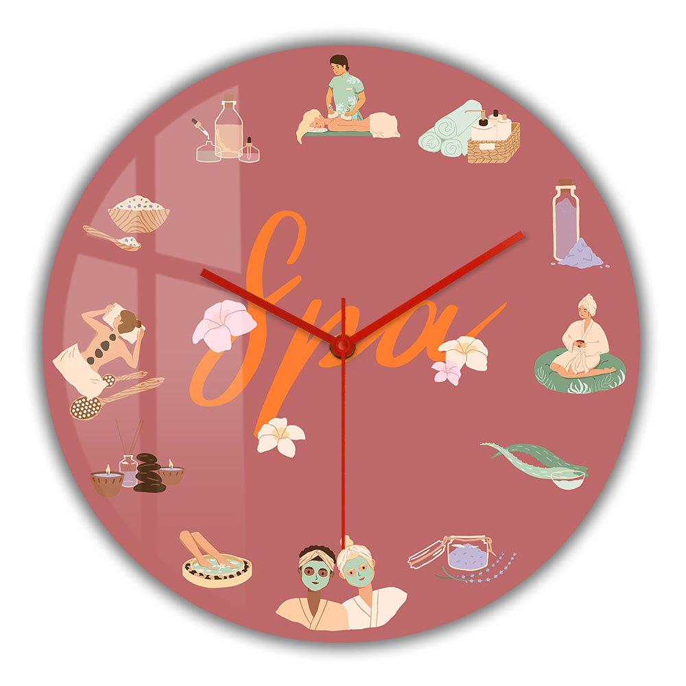 ساعة حائط صامتة من الكوارتز لص - مراجعة Spa Wellness Salon وسعره