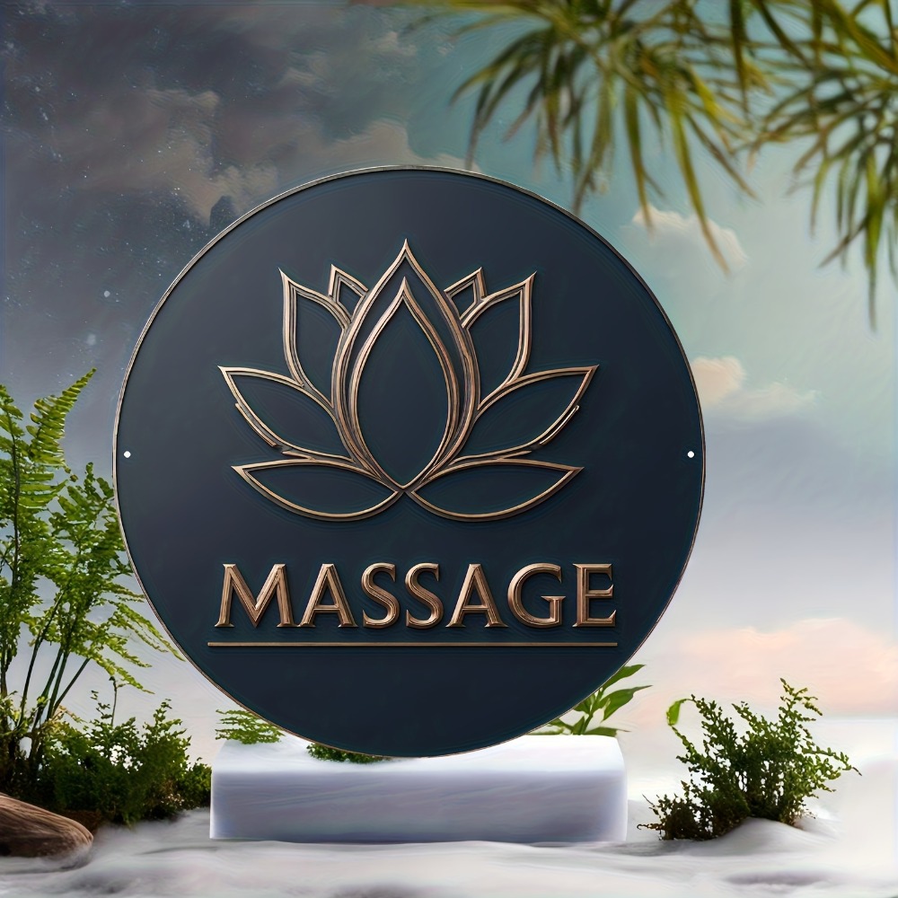 لافتة جدارية بتصميم زهرة اللوت - مراجعة Spa Wellness Yoga وسعره