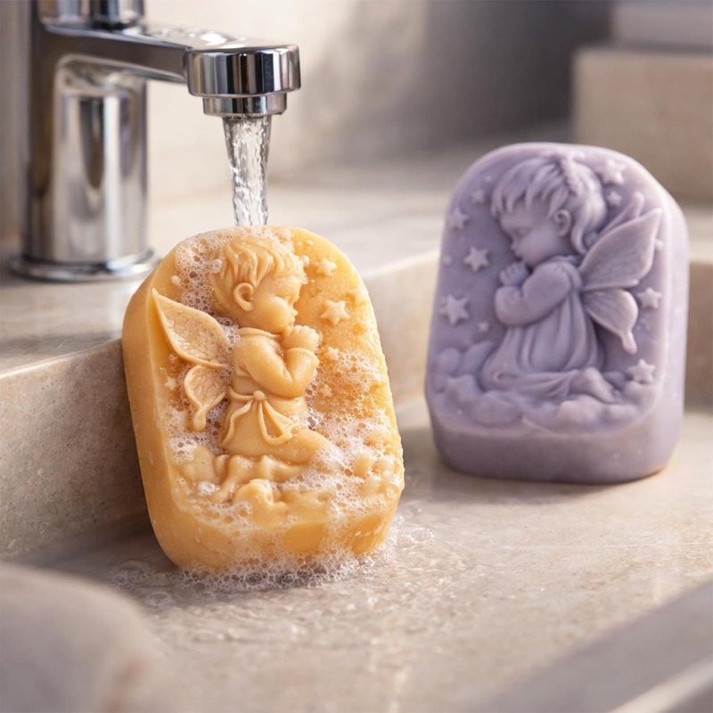 قالب سيليكون على شكل ملاك لمست - مراجعة Bath Bomb Mold وسعره