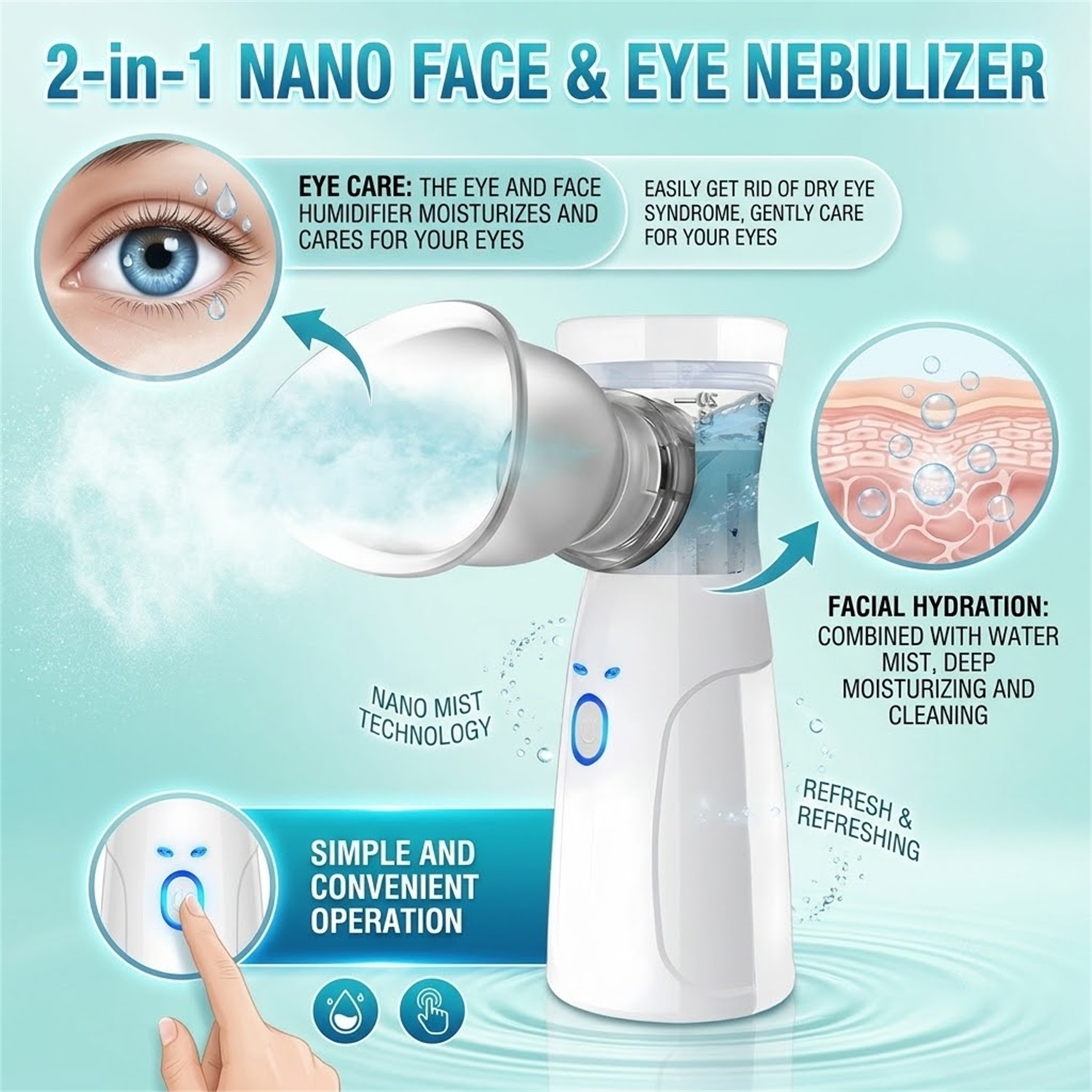 جهاز ترطيب الوجه المحمول بالبخ - مراجعة Facial Steamer Nano وسعره